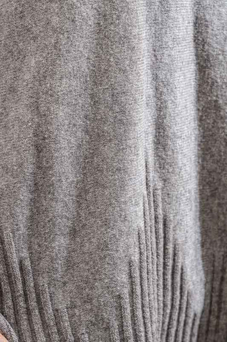 Pull tricoté viscose/nylon taupe - Taille unique