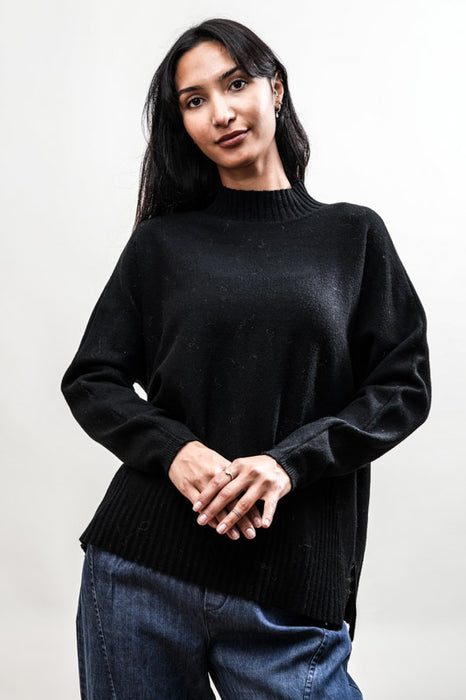 Pull tricoté viscose/nylon noir - Taille unique