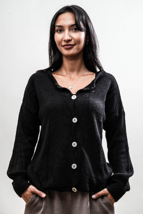 Cardigan court noir - Taille unique