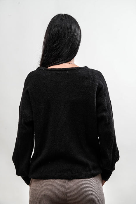 Cardigan court noir - Taille unique