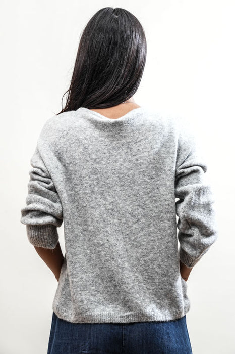 Cardigan court gris clair - Taille unique