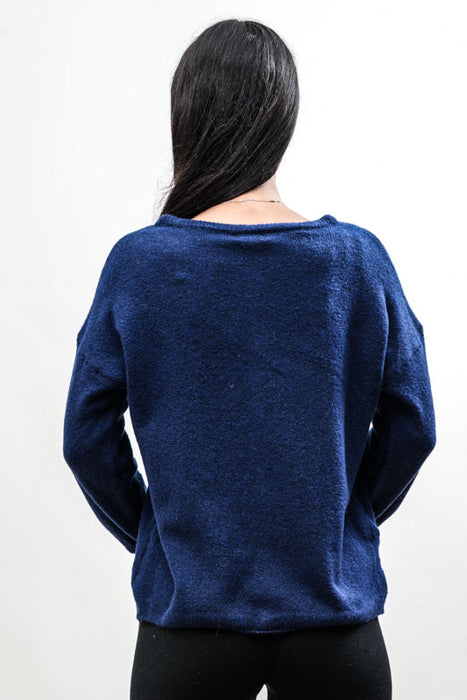 Cardigan court bleu roi - Taille unique