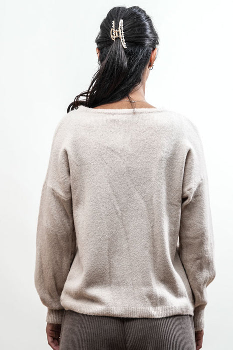 Cardigan court beige - Taille unique