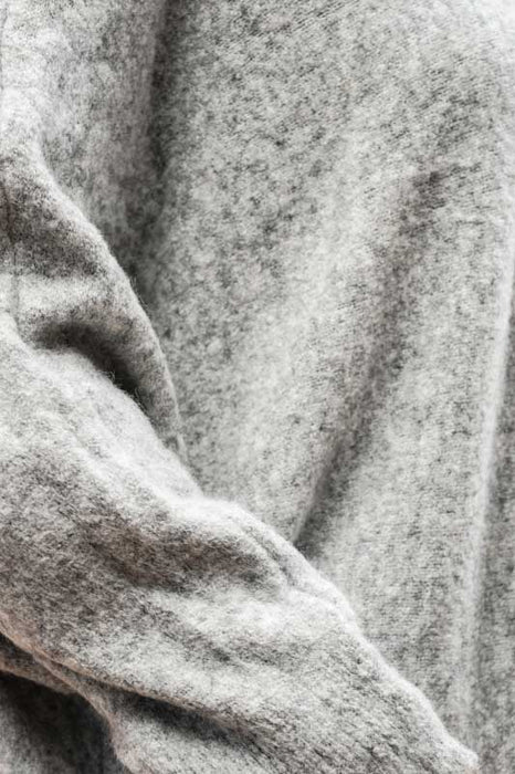 Strickpullover Fledermausärmel hellgrau - One Size