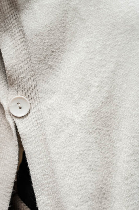 Gilet seitliche Knöpfe offwhite - One Size