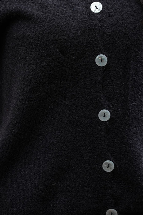 Gilet court en maille noir - Taille unique