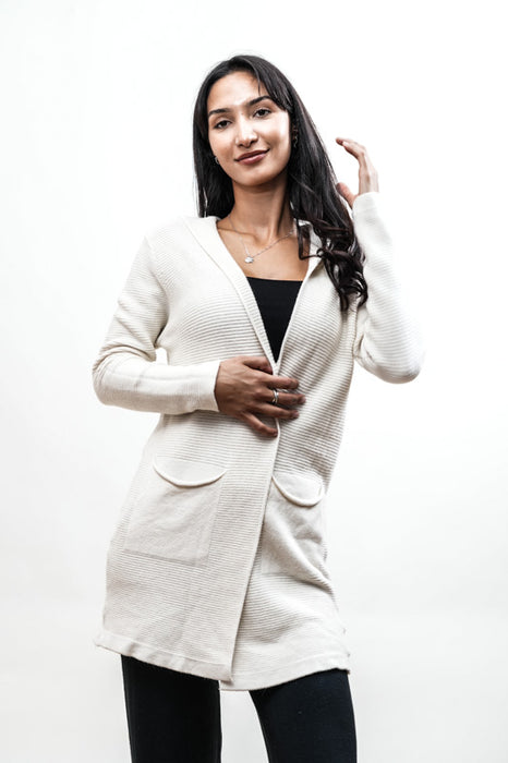 Veste à capuche blanc cassé - Taille unique