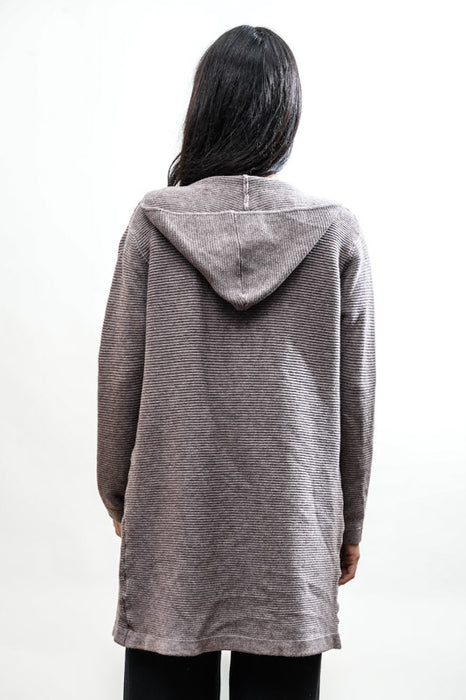 Veste à capuche taupe - Taille unique