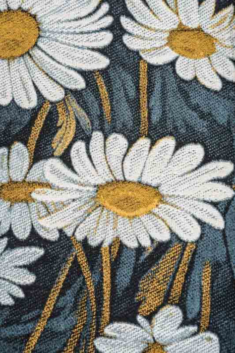 Scarf viscose/wool flowers 70x180cm