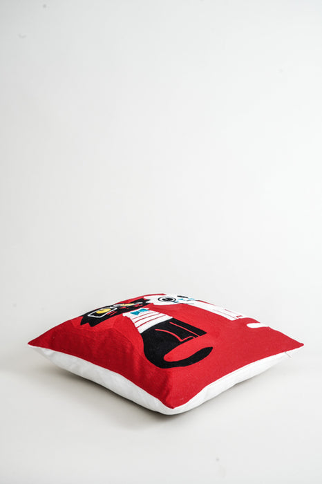 Housse de coussin coton 2 chats assis 45x45 cm