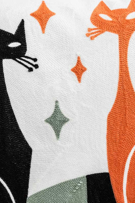 Cushion cover cotton 2 elegant cats 45x45 cm