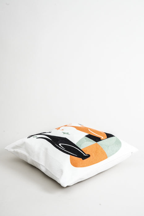 Cushion cover cotton 2 elegant cats 45x45 cm