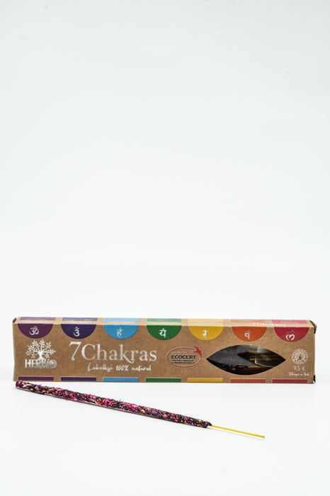 Herbio 100% natural 7 Chakra incense sticks 25g