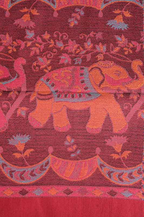 Scarf silk/viscose elephants assorted 75x200 cm