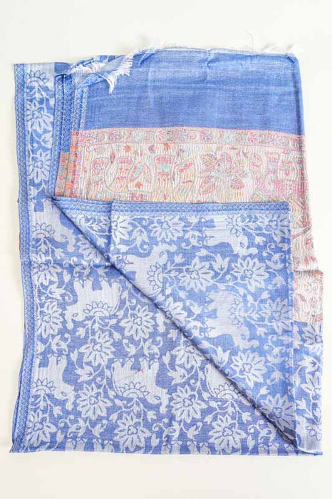 Scarf silk/viscose elephants assorted 75x200 cm