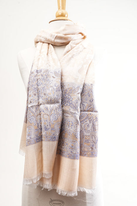 Scarf silk/viscose elephants assorted 75x200 cm