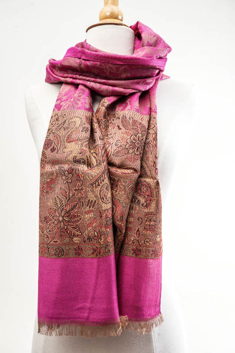 Scarf silk/viscose elephants assorted 75x200 cm