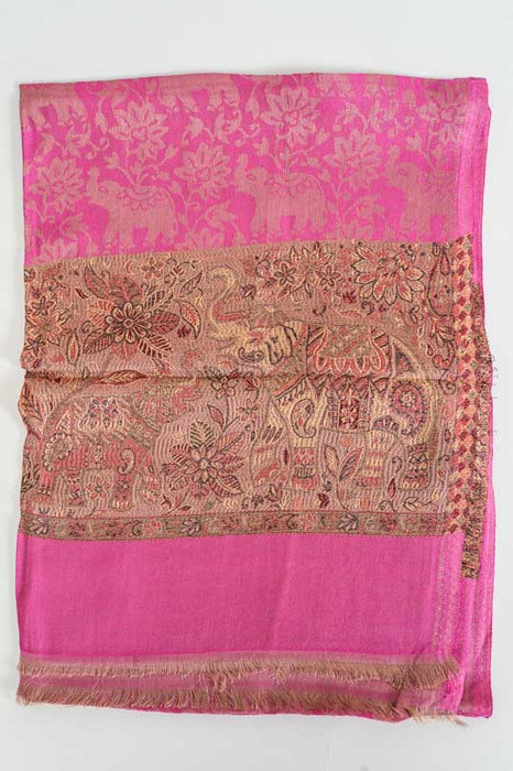 Scarf silk/viscose elephants assorted 75x200 cm