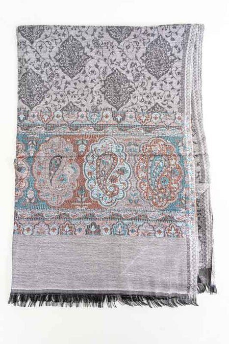 Schal Seide/Viskose Paisleymuster assortiert 75x200 cm