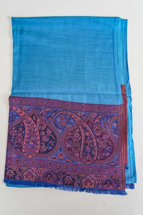 Scarf silk/viscose paisley pattern assorted 75x200 cm