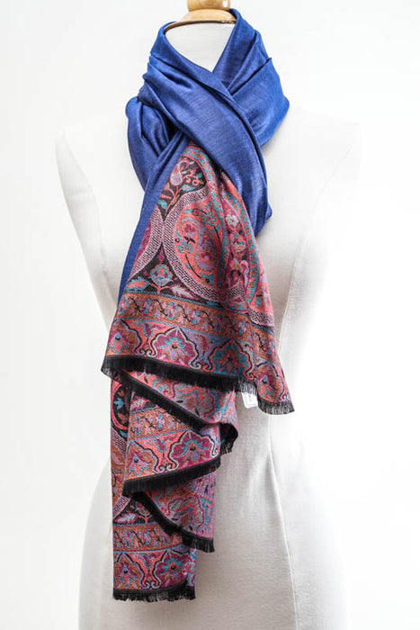 Schal Seide/Viskose Paisleymuster assortiert 75x200 cm