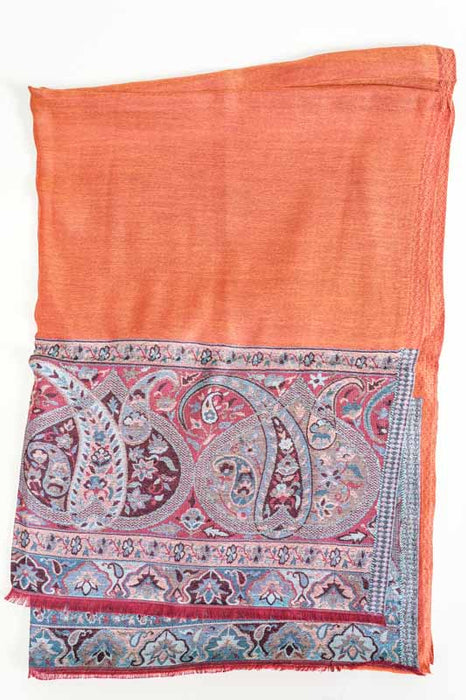 Scarf silk/viscose paisley pattern assorted 75x200 cm