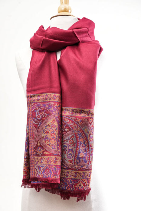 Scarf silk/viscose paisley pattern assorted 75x200 cm