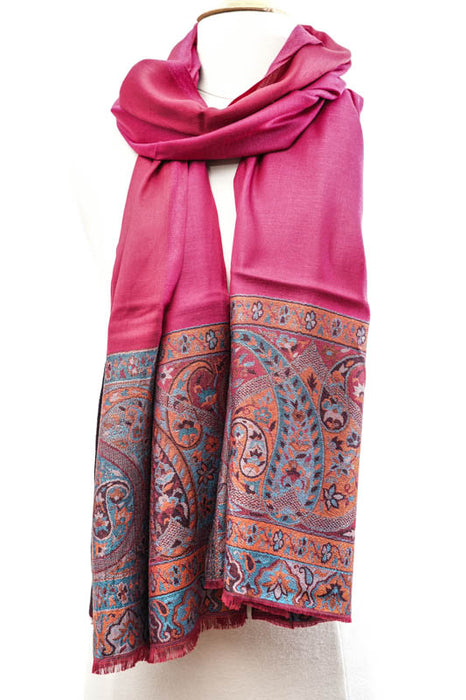 Scarf silk/viscose paisley pattern assorted 75x200 cm