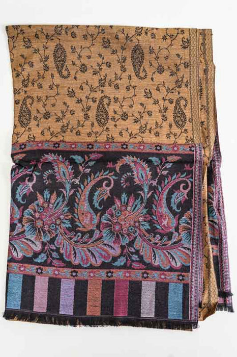 Scarf silk/viscose paisley pattern assorted 75x200 cm