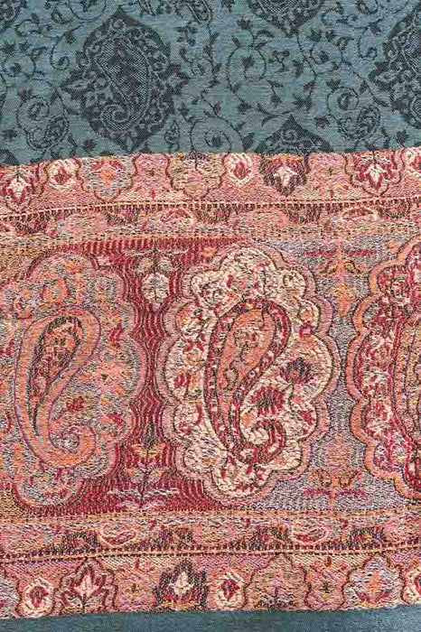 Écharpe soie/viscose motif cachemire assorti 75x200 cm