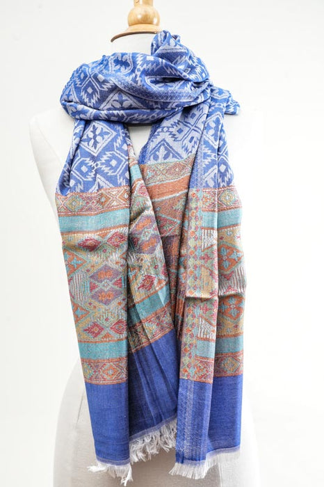 Schal Seide/Viskose gemustert 75x200 cm