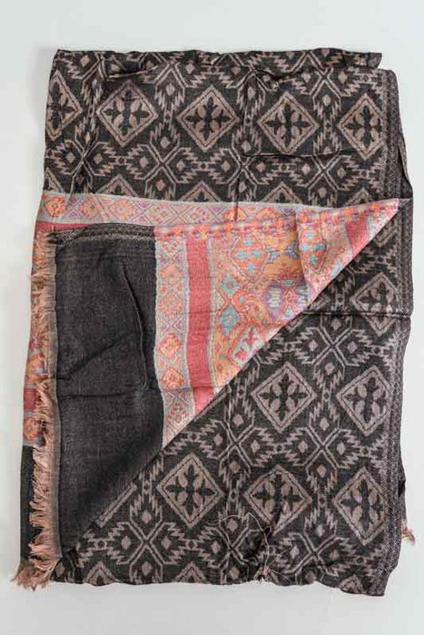 Écharpe en soie/viscose à motifs 75x200 cm