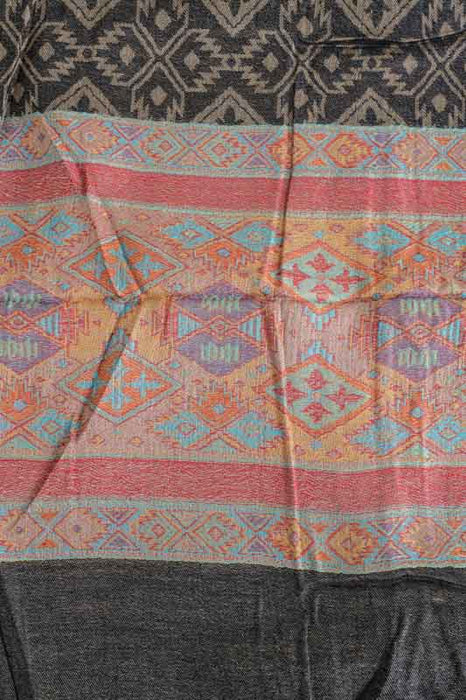 Écharpe en soie/viscose à motifs 75x200 cm