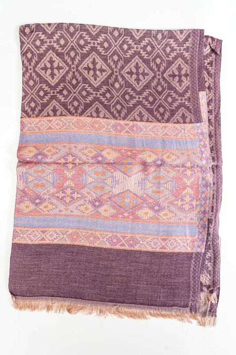 Écharpe en soie/viscose à motifs 75x200 cm