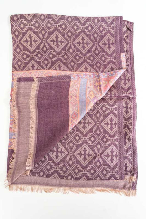 Écharpe en soie/viscose à motifs 75x200 cm