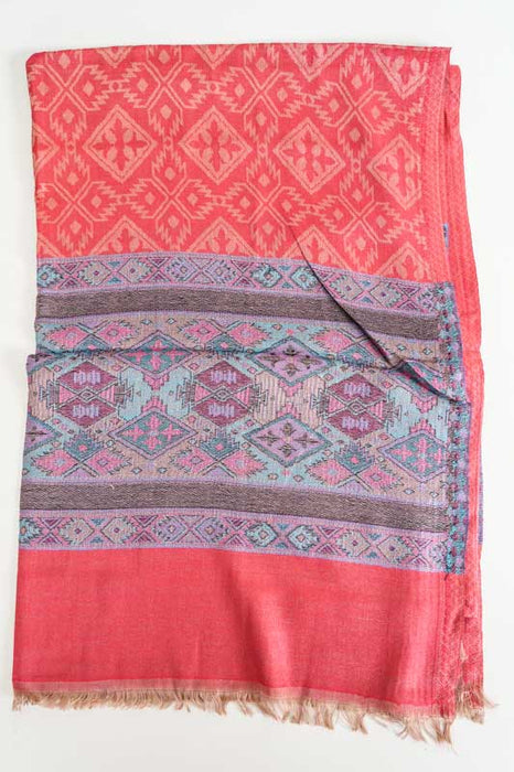 Écharpe en soie/viscose à motifs 75x200 cm