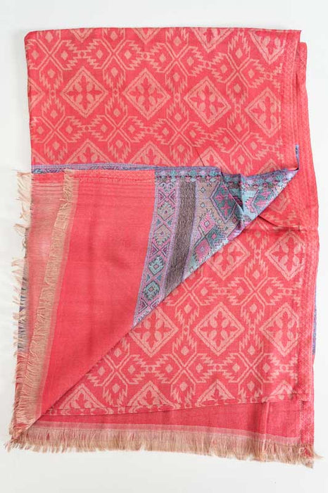 Écharpe en soie/viscose à motifs 75x200 cm