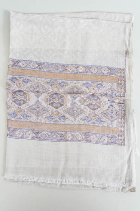 Écharpe en soie/viscose à motifs 75x200 cm