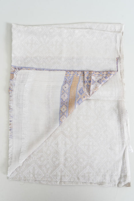 Écharpe en soie/viscose à motifs 75x200 cm