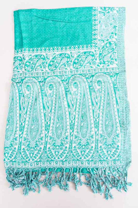 Écharpe en viscose à motif cachemire assortie 65x200 cm