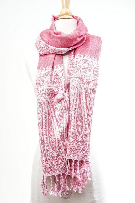 Écharpe en viscose à motif cachemire assortie 65x200 cm