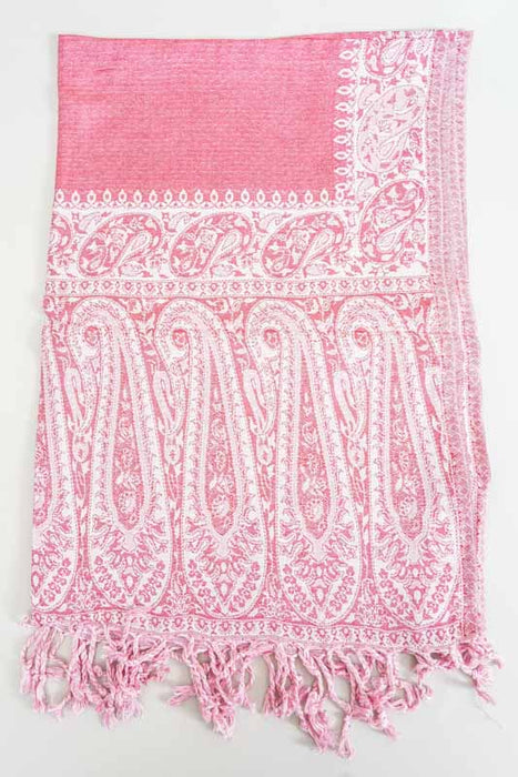 Écharpe en viscose à motif cachemire assortie 65x200 cm