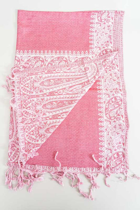 Écharpe en viscose à motif cachemire assortie 65x200 cm