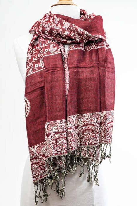 Écharpe en viscose à motif cachemire assortie 65x200 cm