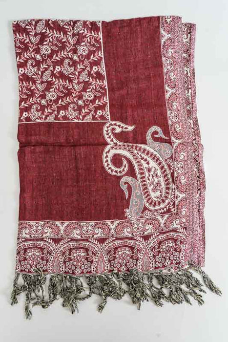 Écharpe en viscose à motif cachemire assortie 65x200 cm