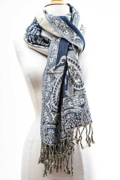 Schal Viskose Paisleymuster assortiert  65x200 cm