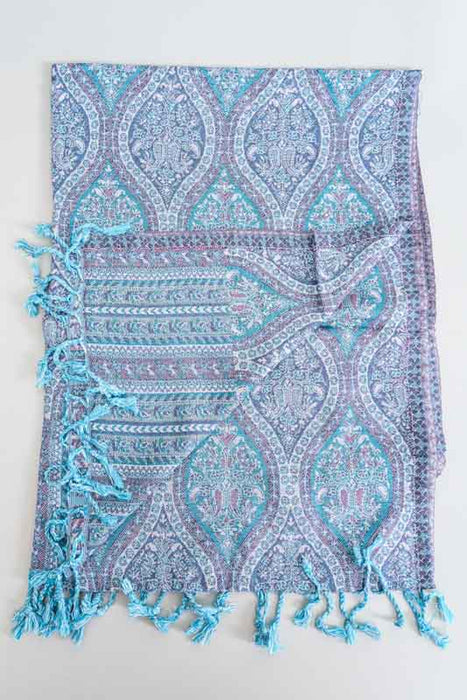 Écharpe en viscose à motif cachemire assortie 65x200 cm