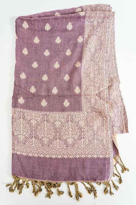 Patterned viscose scarf 65x200 cm