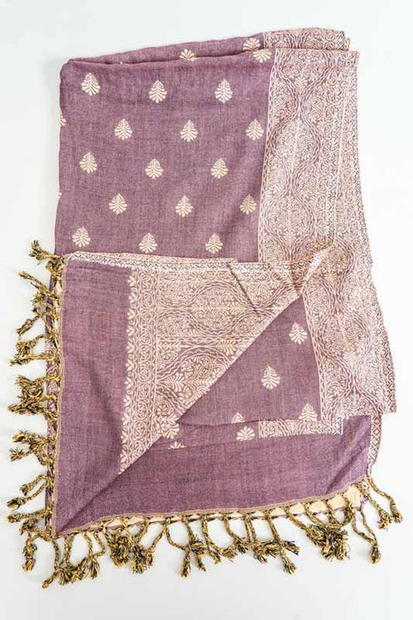 Patterned viscose scarf 65x200 cm