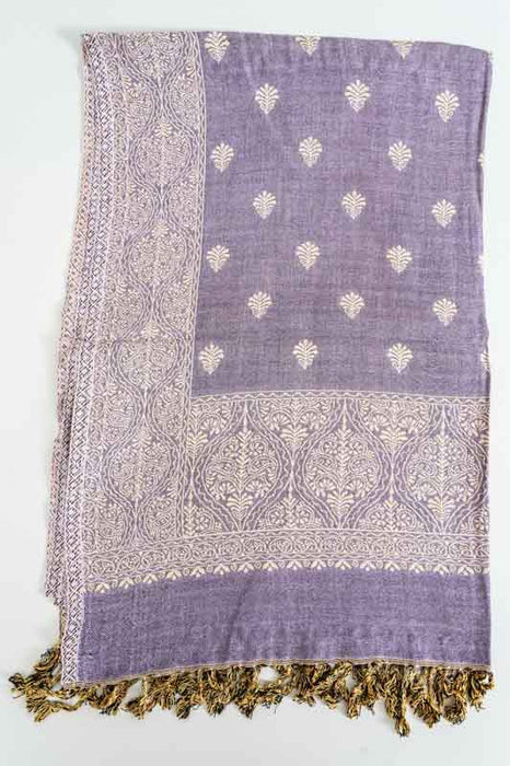 Patterned viscose scarf 65x200 cm